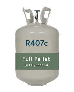 R-407C 25lb Refrigerant Cylinder Full Pallet (40 Cylinders)