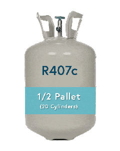 R-407C 25lb Refrigerant Cylinder 1/2 Pallet (20 Cylinders)
